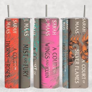 SJM ACOTAR Book Spines Bookish Tumbler