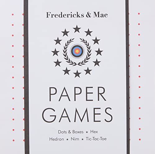 Fredericks & Mae Paper Games: Dots & Boxes - Hex - Hedron - Nim - Tic-Tac-Toe