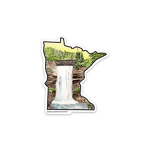 Minnehaha Falls Minneapolis Minnesota - Vinyl Decal Sticker