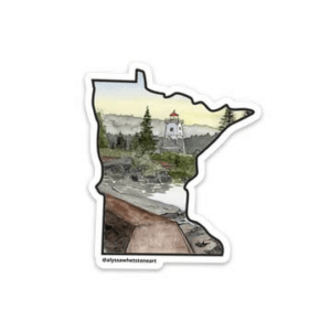 Artists Point Grand Marais - Vinyl Decal Sticker