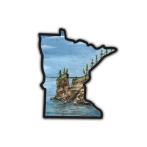 North Shore Tettegouche Cliff - Vinyl Decal Sticker