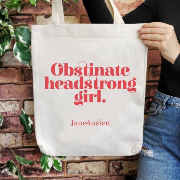Empowering 'Obstinate Headstrong Girl' Large Tote Bag
