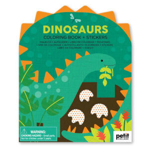 Coloring Book With Stickers: Dinosaurs