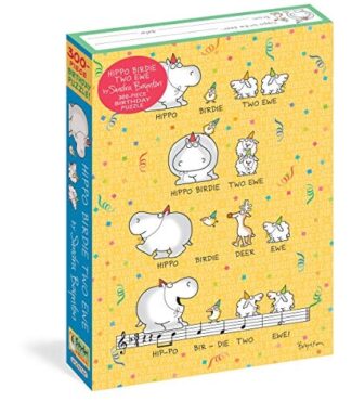 Cover image of Hippo Birdie Two Ewe Birthday Puzzle: 300 Piece Jigsaw Puzzle