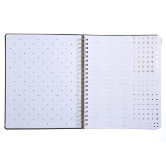 Cover image of 2025 Weekly Planner - Spiral Vegan Leather - Blush with Gold Foil