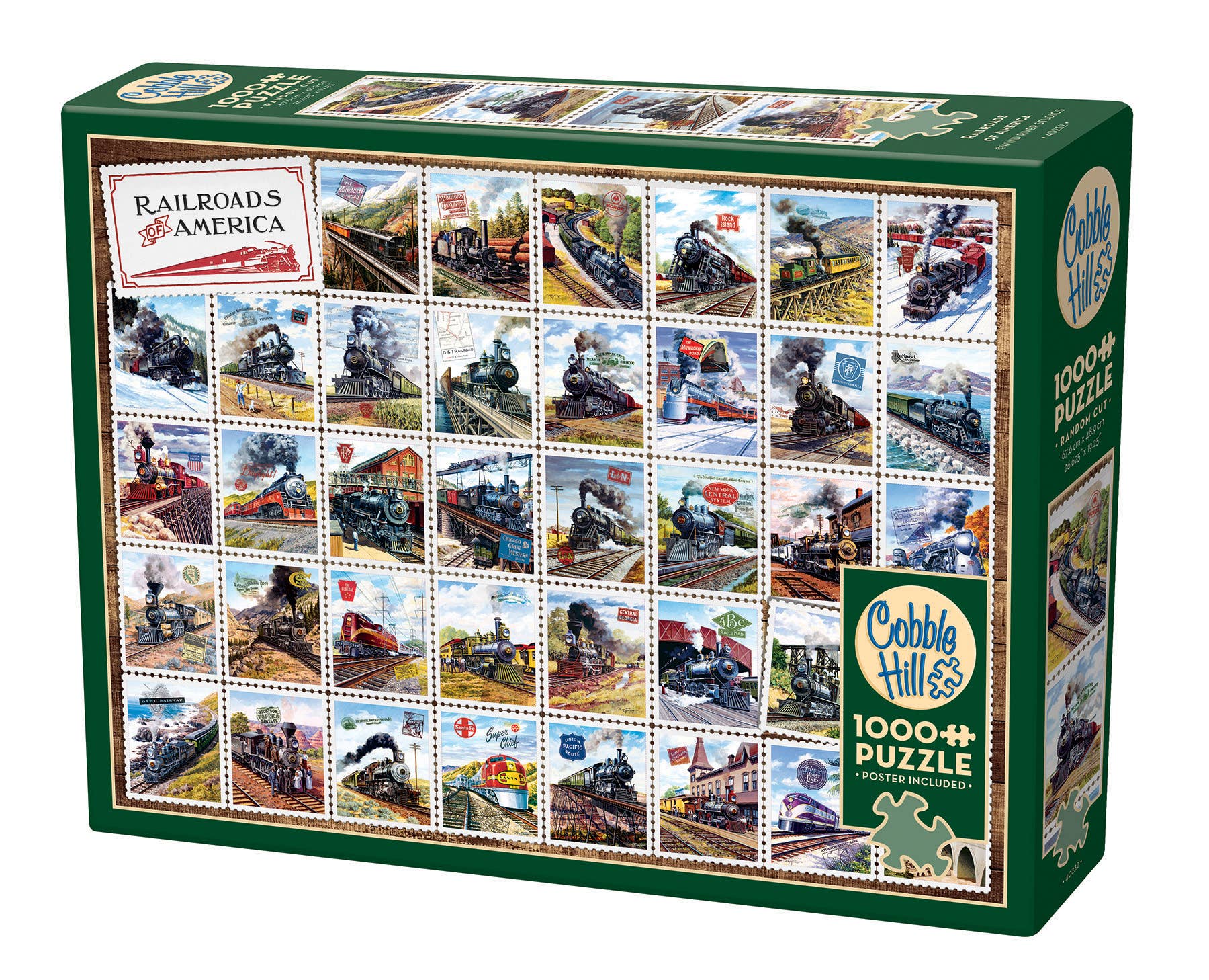 Cover image of Railroads of America 1000pc puzzle