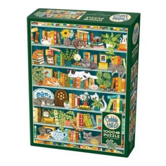 Cover image of The Purrfect Bookshelf 1000pc puzzle