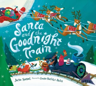 Cover image of Santa and the Goodnight Train Board Book: A Christmas Holiday Book for Kids