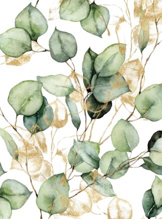 Cover image of Greenery and Gold Lined Journal