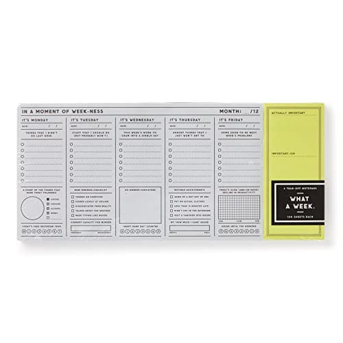Brass Monkey In a Moment of Weekness Weekly Planner Pad